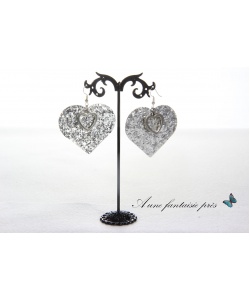 569_bis_-_boucle_doreille_argente_et_coeur_brillant_argent_avec_coeur_argent_12_euros