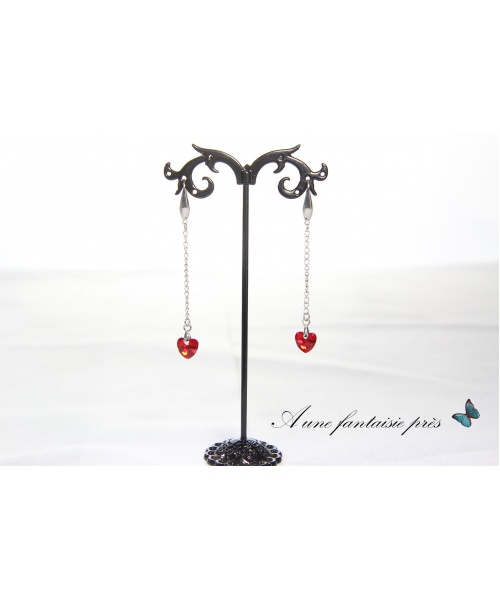 1179_-_boucle_doreille_acier_inoxydable_argent_chane_pendentif_coeur_rouge__12_euros