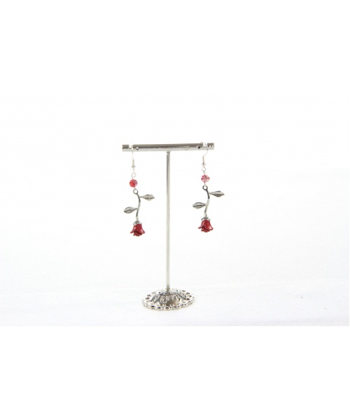 294_bis_-_boucle_doreille_argent_perle_rouge_swarovski_et_rose_argent_rouge_12_euros